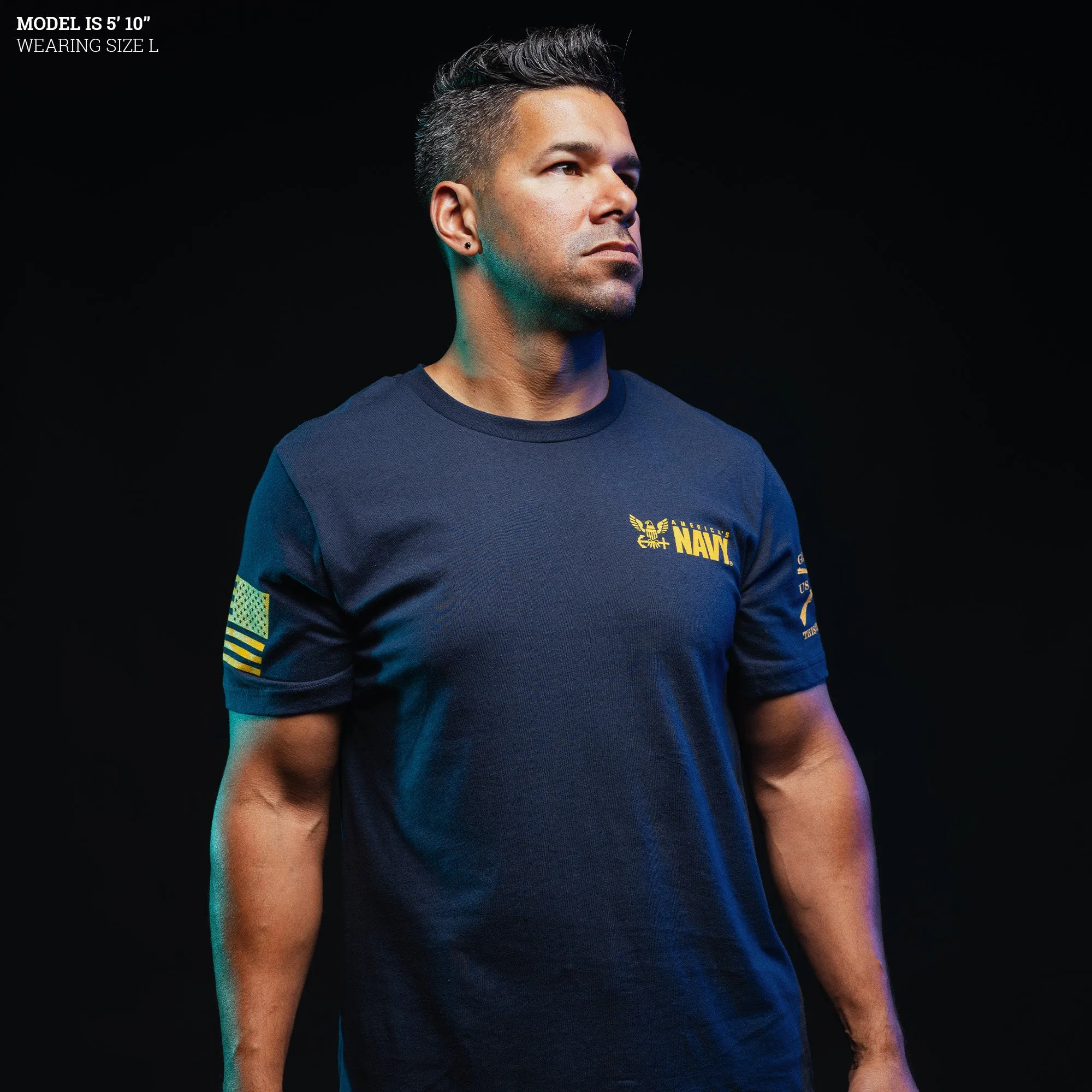 USN - Men's Semper Fortis T-Shirt - Navy sold by Grunt Style product image thumbnail 4