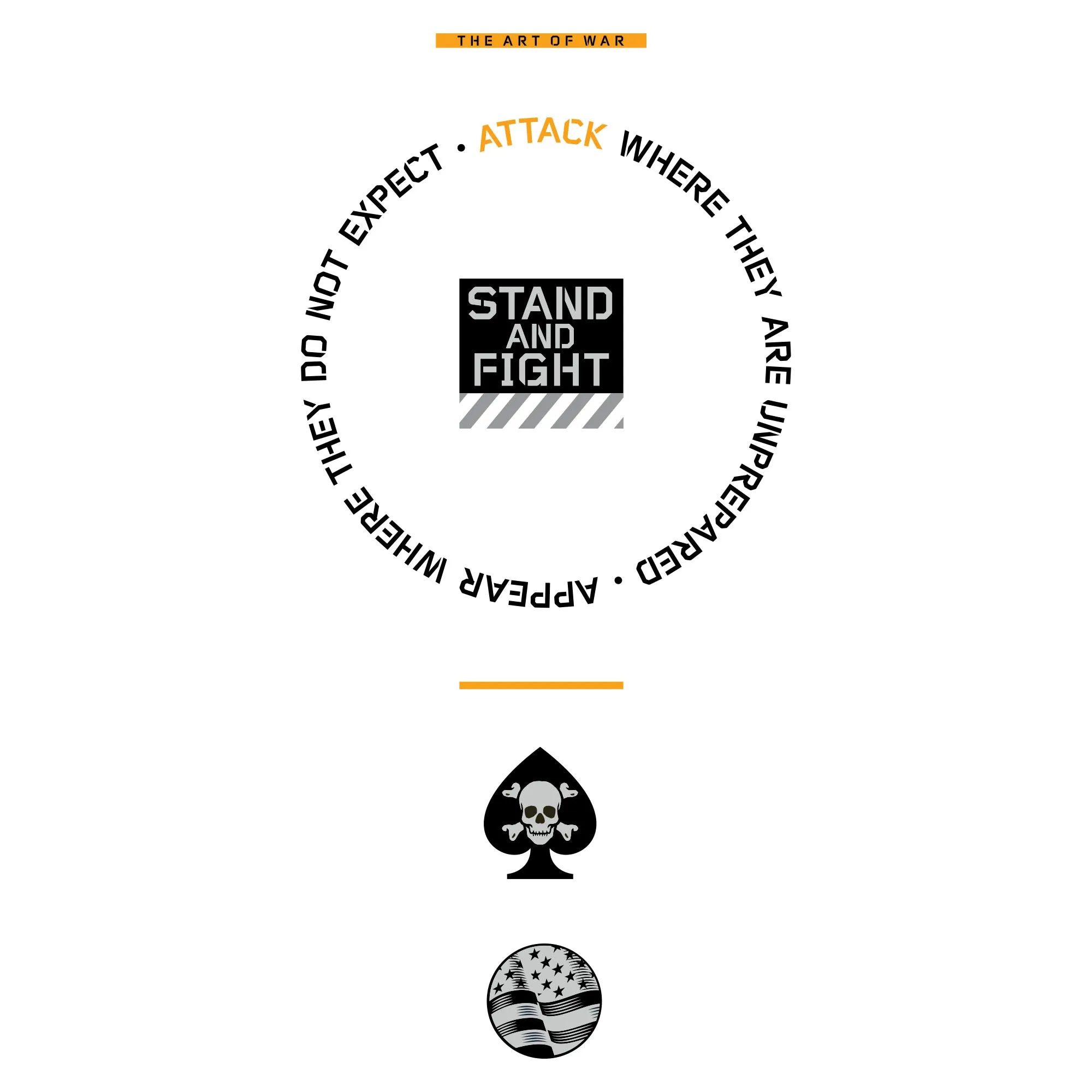 Men's Stand And Fight T-Shirt - White sold by Grunt Style product image thumbnail 2