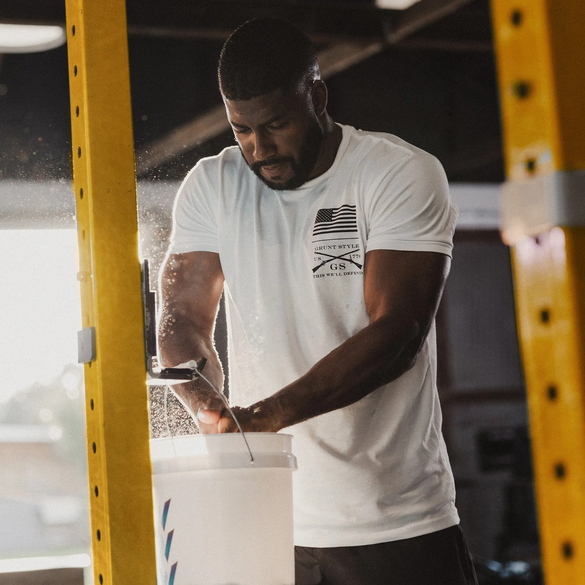 Men's Stand And Fight T-Shirt - White sold by Grunt Style product image thumbnail 3