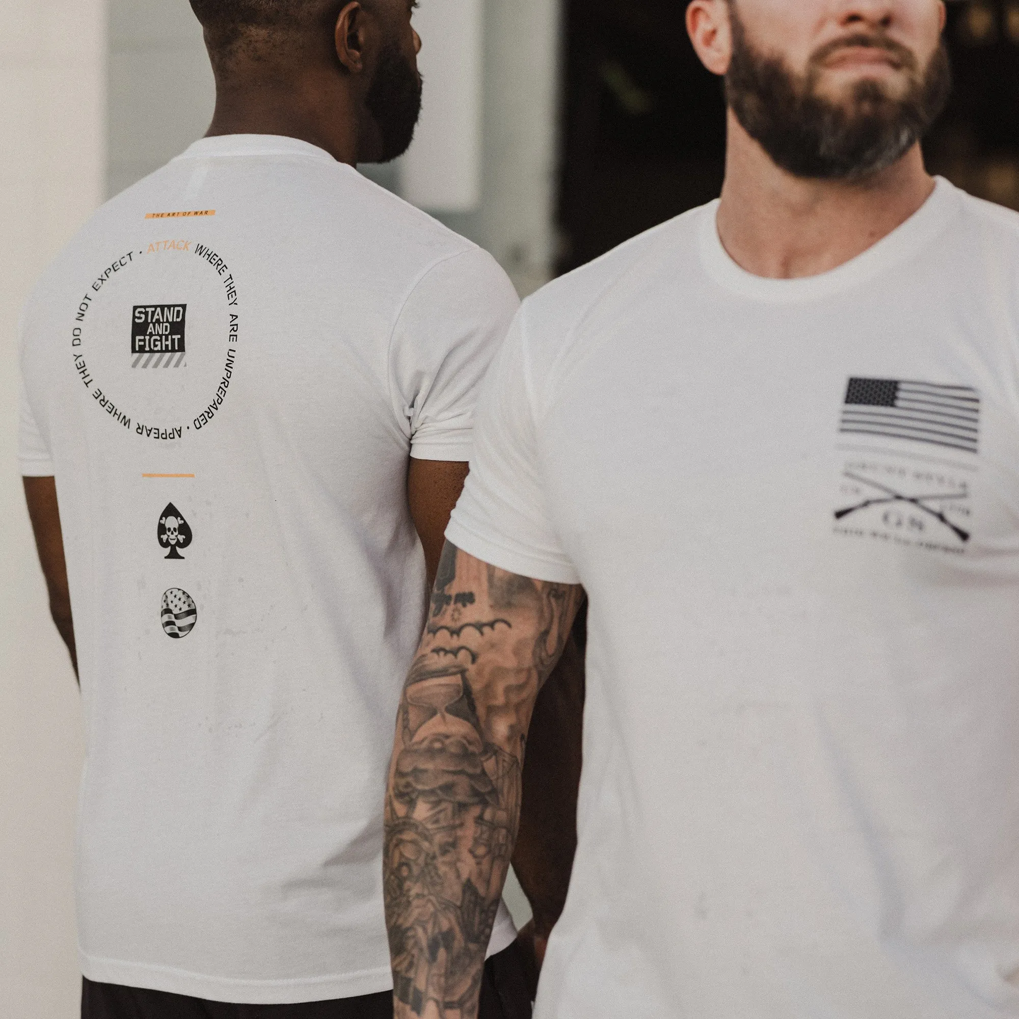 Men's Stand And Fight T-Shirt - White sold by Grunt Style product image thumbnail 5