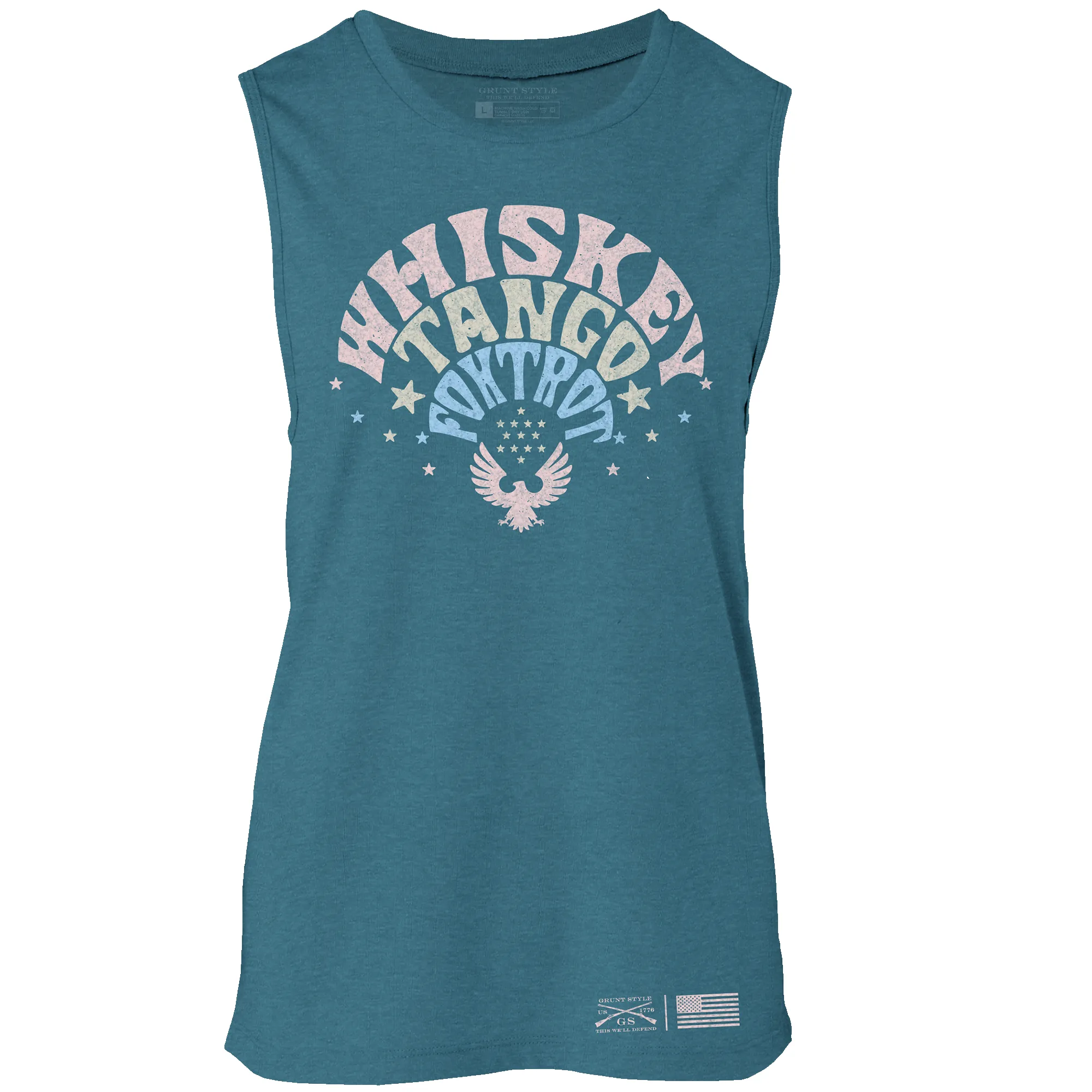 Women's What The F*ck Everyday Tank - Heather Blue sold by Grunt Style product image thumbnail 3