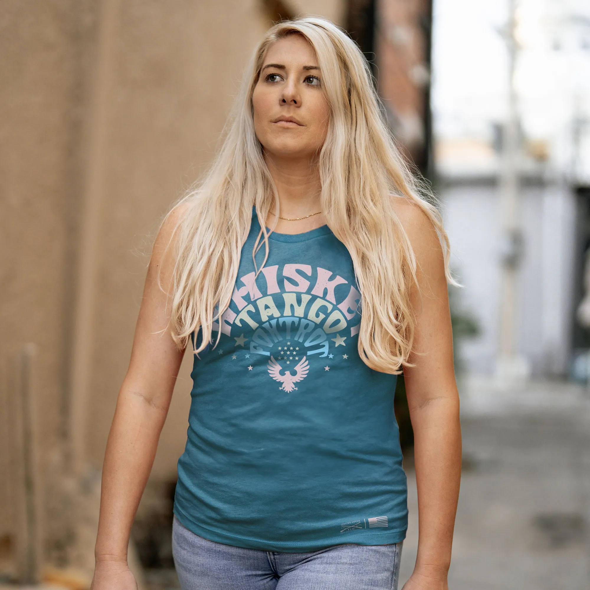 Women's What The F*ck Everyday Tank - Heather Blue sold by Grunt Style