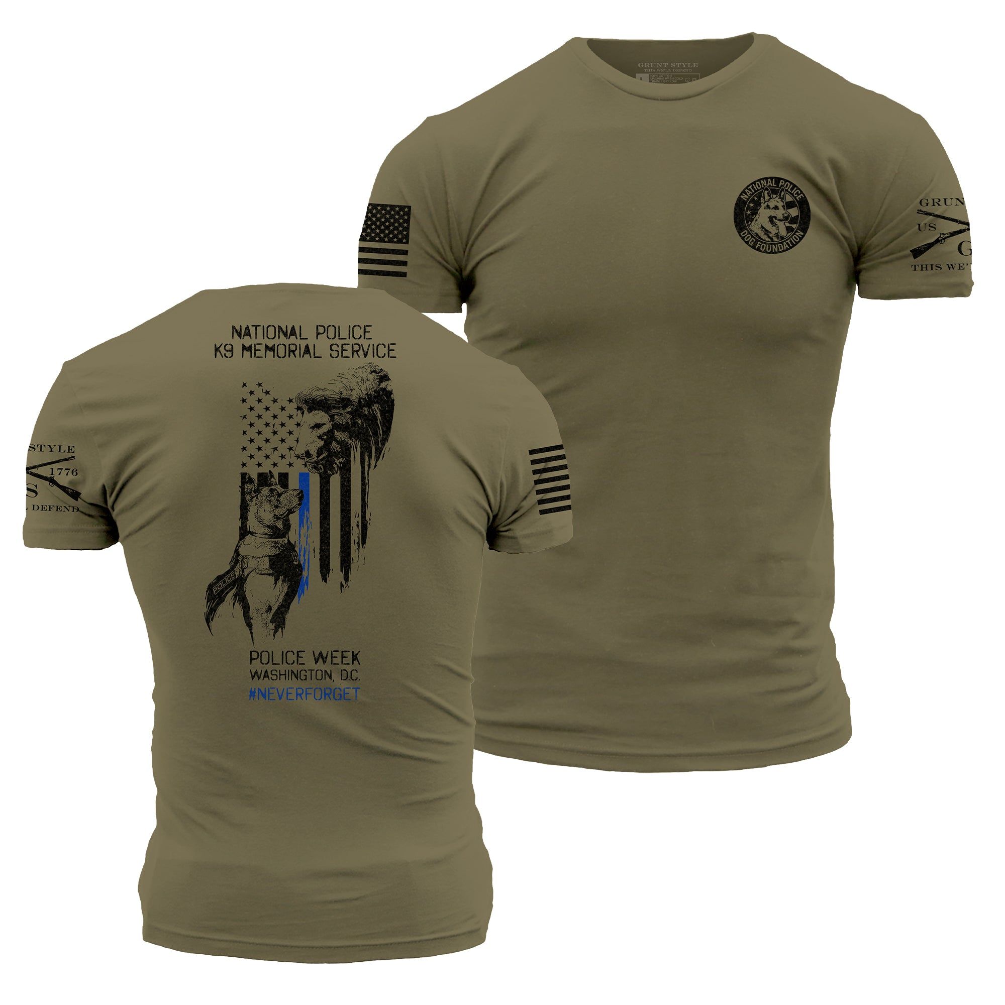 Remembering the Brave: Honoring Our Fallen K9 Heroes sold by Grunt Style