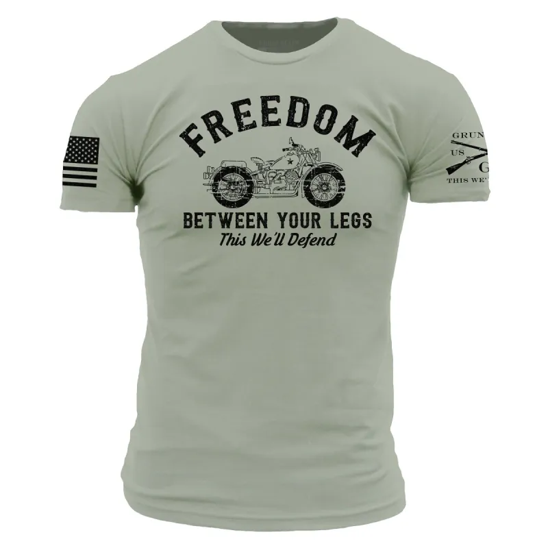 Freedom Between Your Legs T-Shirt - Light Sage sold by Grunt Style