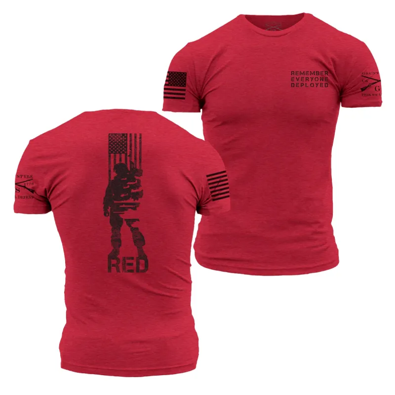 R.E.D. All Forces T-Shirt - Red sold by Grunt Style