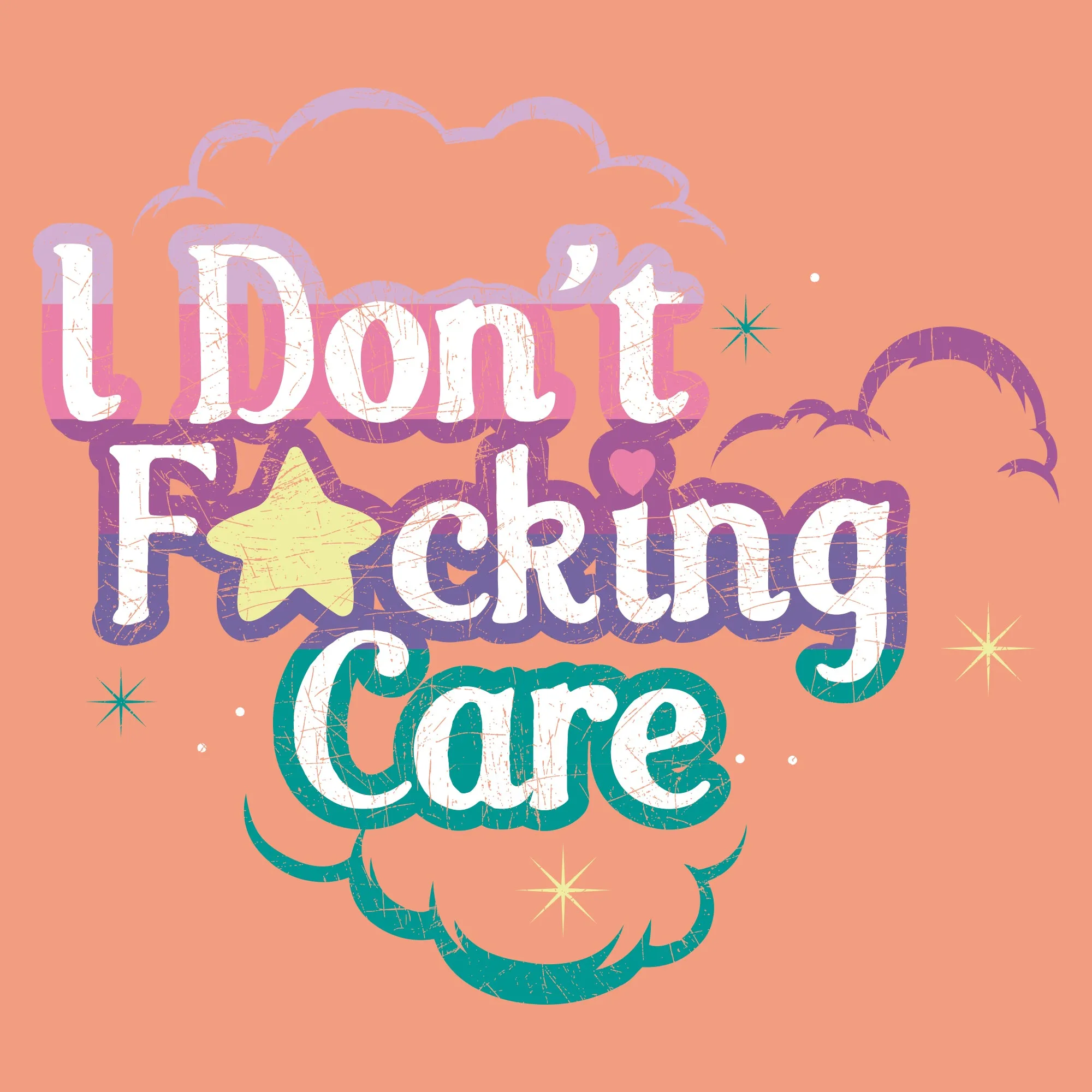 Women's I Don't F*cking Care Everyday Tank - Heather Sunset sold by Grunt Style product image thumbnail 2