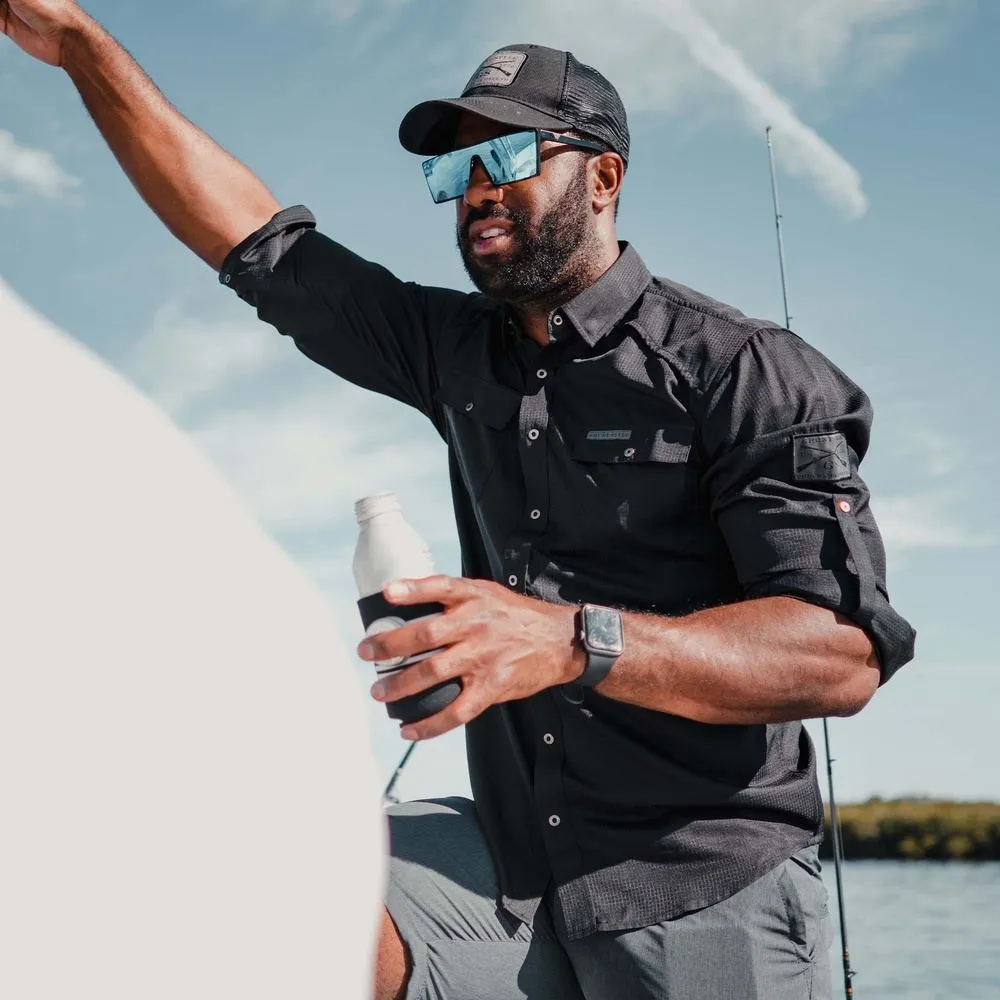 Grunt Style Long Sleeve Fishing Shirt - Black sold by Grunt Style