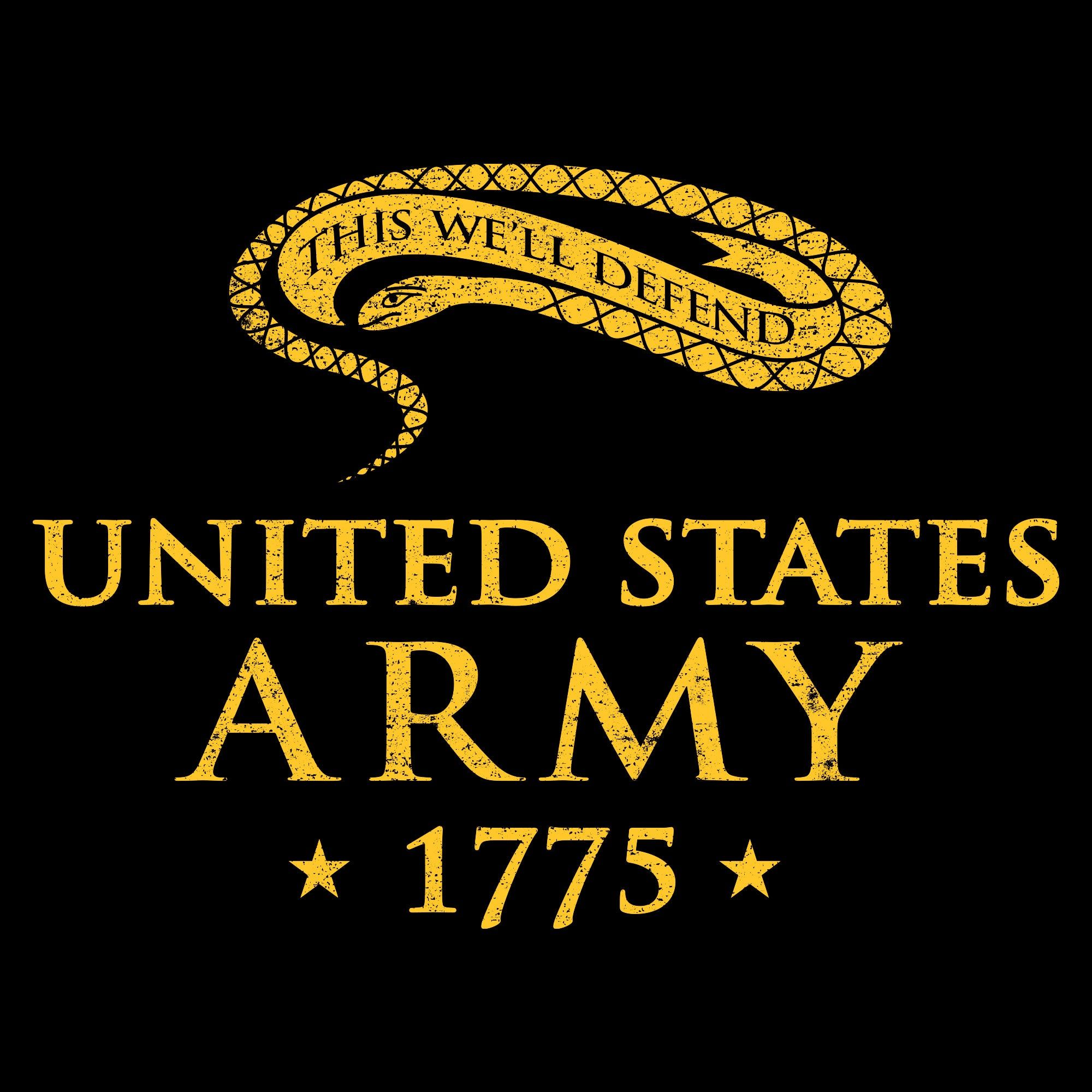 Army - Men's Historic This We'll Defend - Black sold by Grunt Style product image thumbnail 3