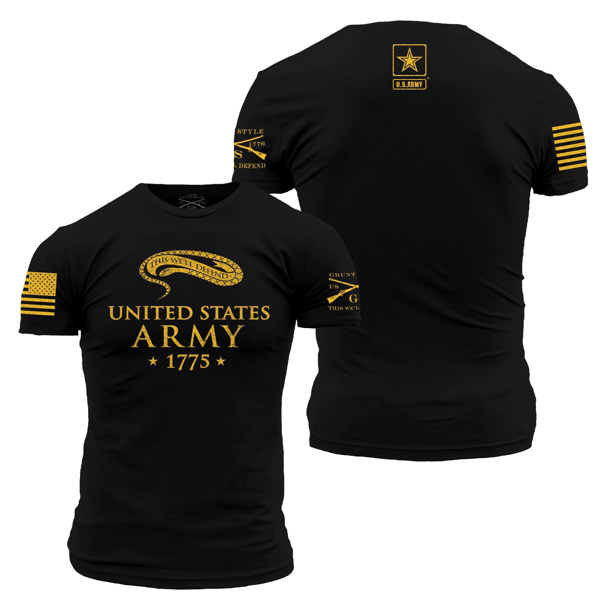 Army - Men's Historic This We'll Defend - Black sold by Grunt Style
