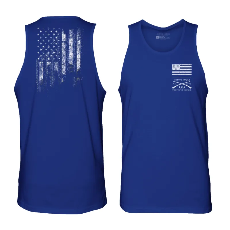 1776 Flag Tank - Royal sold by Grunt Style