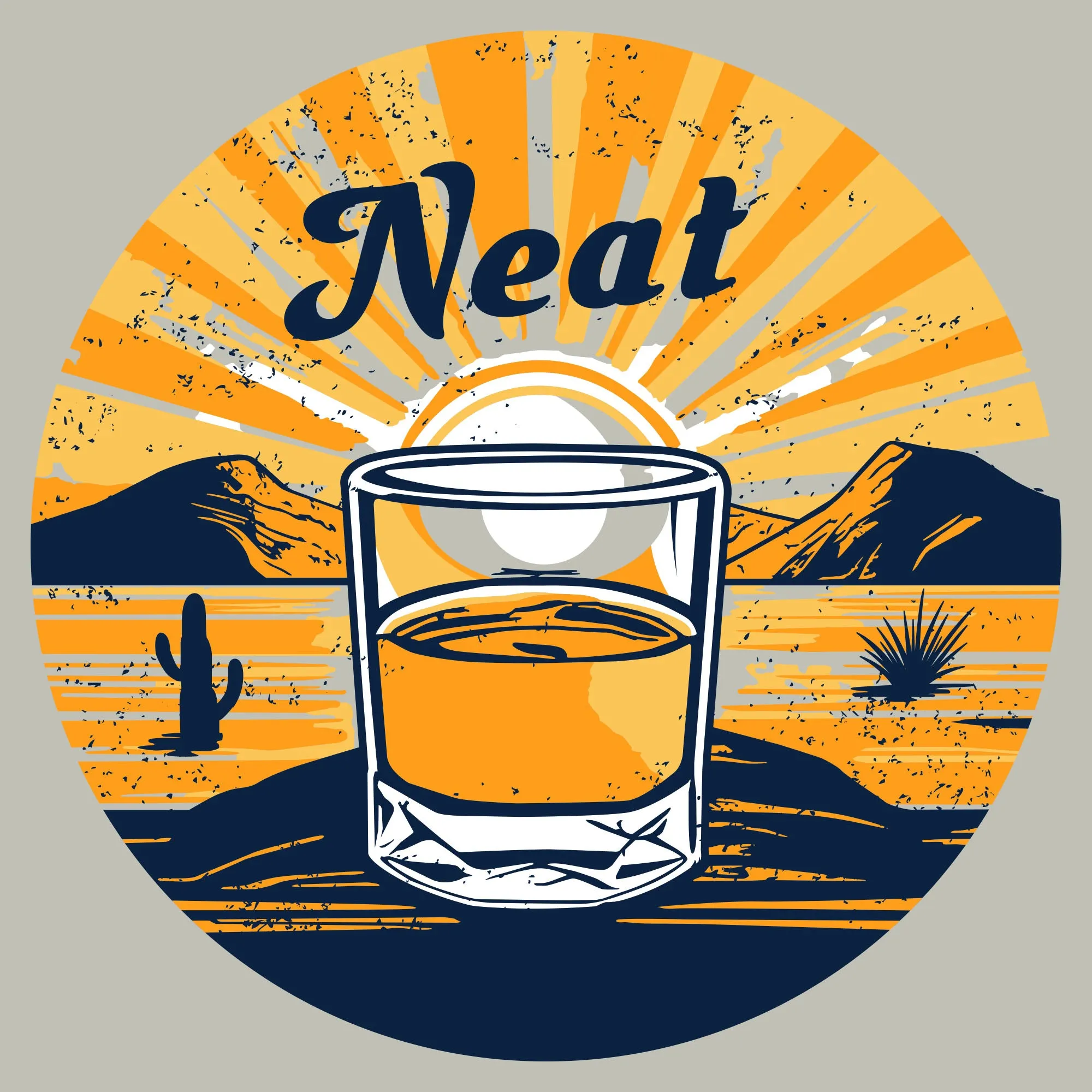 Neat Whiskey T-Shirt - Sand sold by Grunt Style product image thumbnail 2