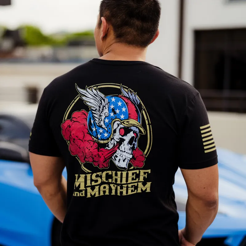 Mischief and Mayhem T-Shirt - Black sold by Grunt Style