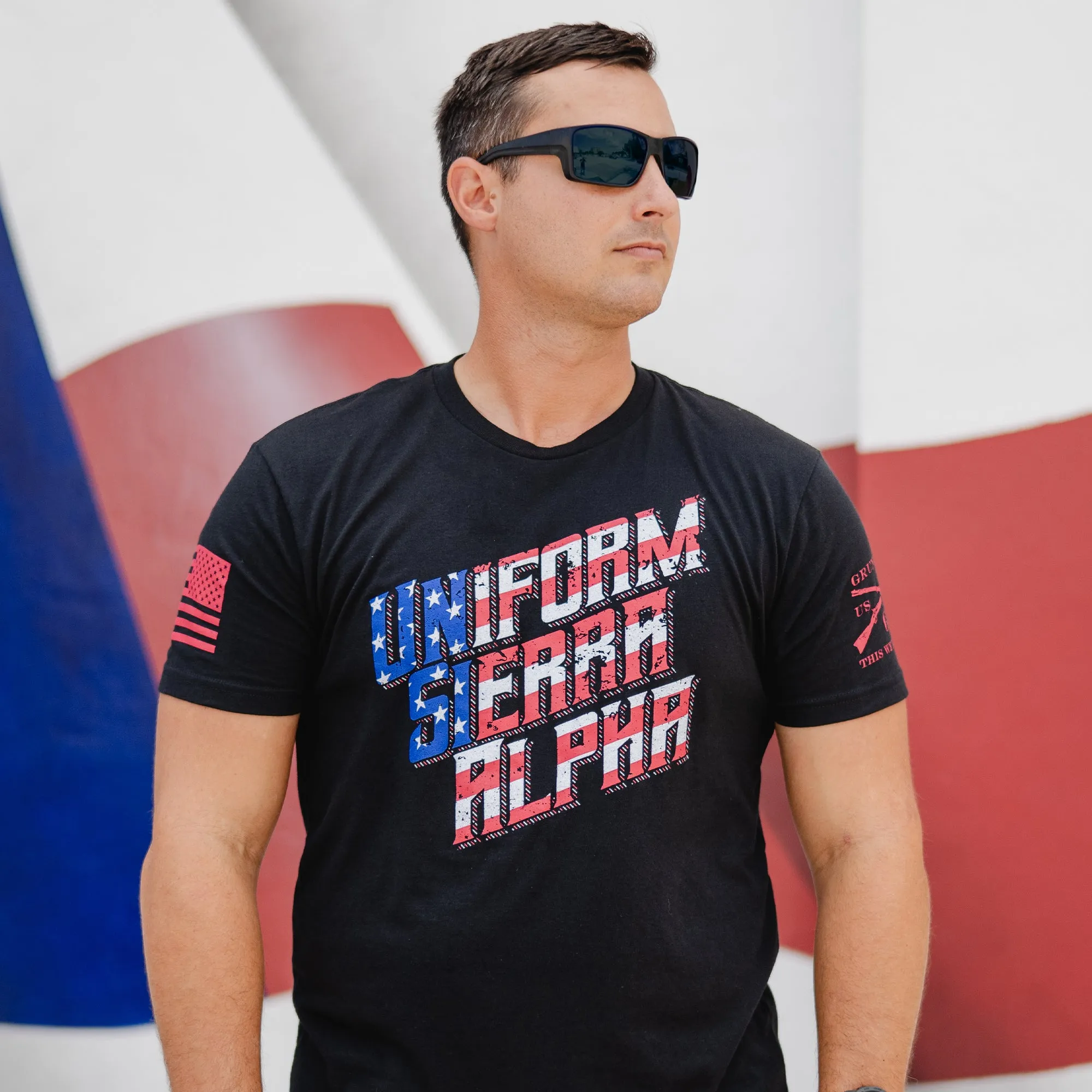 USA T-Shirt - Black sold by Grunt Style