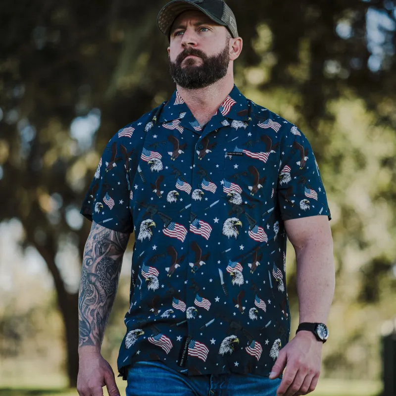 Men's Getaway Button Down - Tac Eagle sold by Grunt Style
