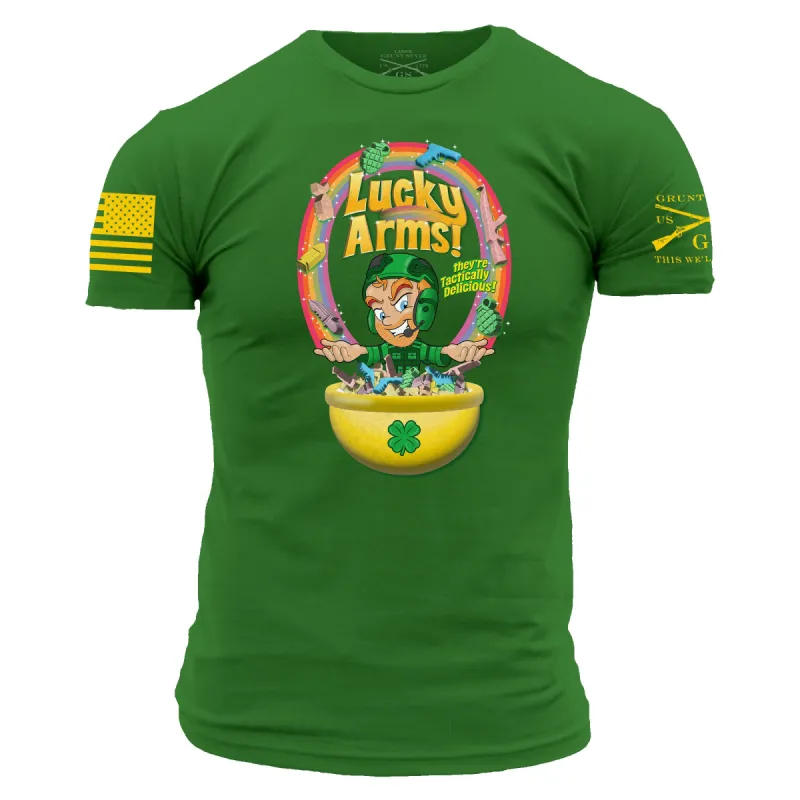 Lucky Arms T-Shirt - Green sold by Grunt Style