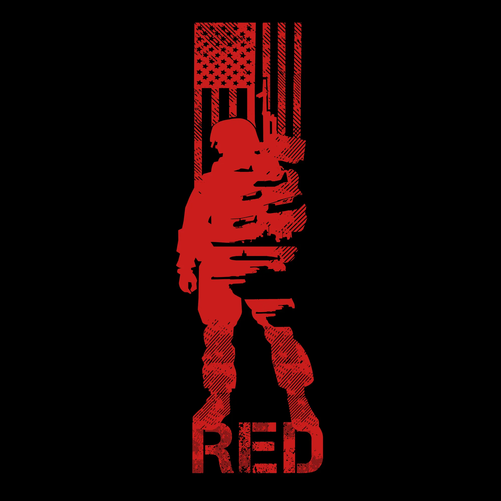 Women's R.E.D. All Forces V-Neck - Black sold by Grunt Style product image thumbnail 5