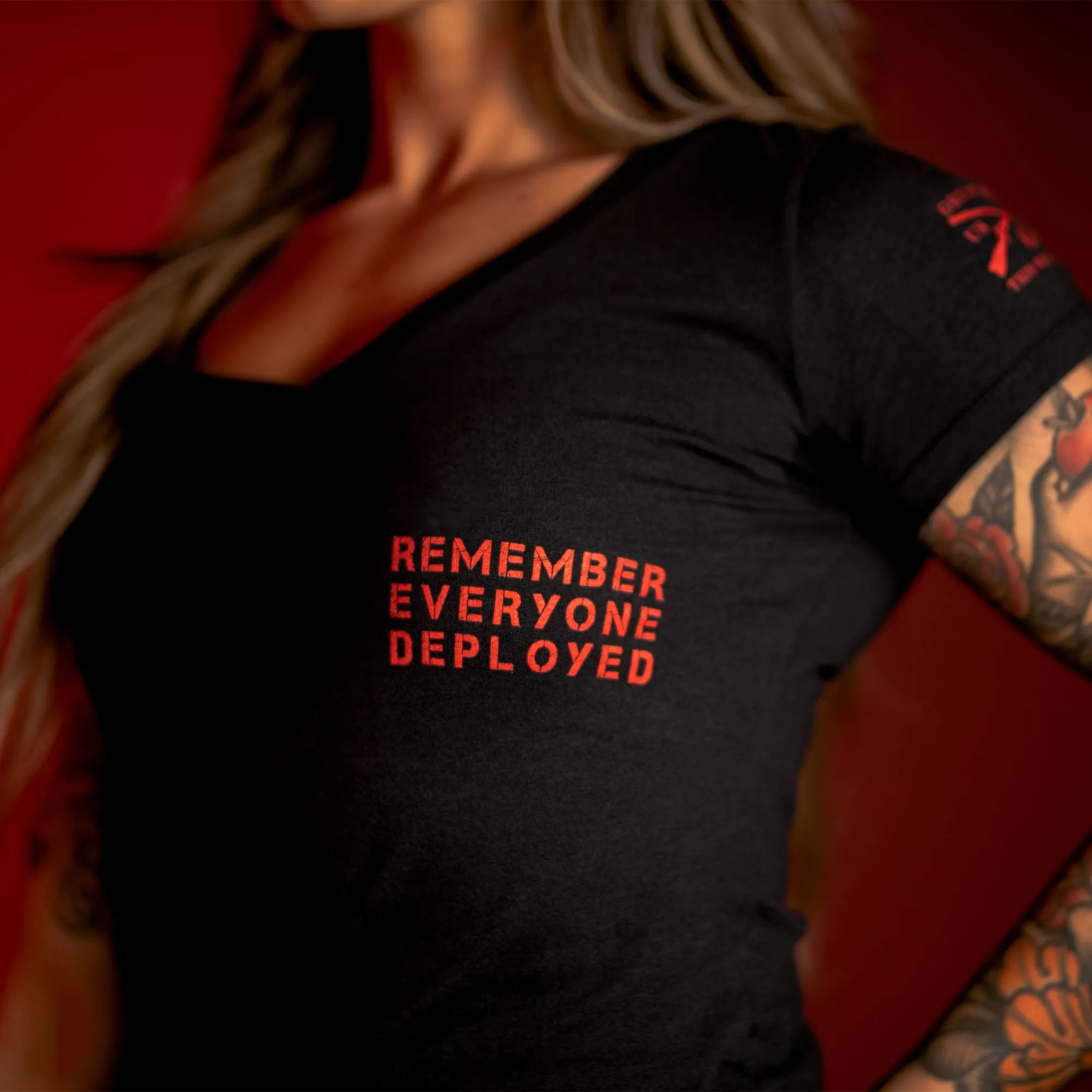 Women's R.E.D. All Forces V-Neck - Black sold by Grunt Style product image thumbnail 3