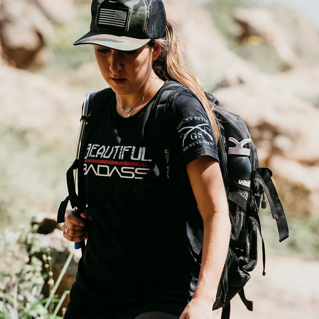 Women's Beautiful Badass T-Shirt - Black sold by Grunt Style product image thumbnail 5