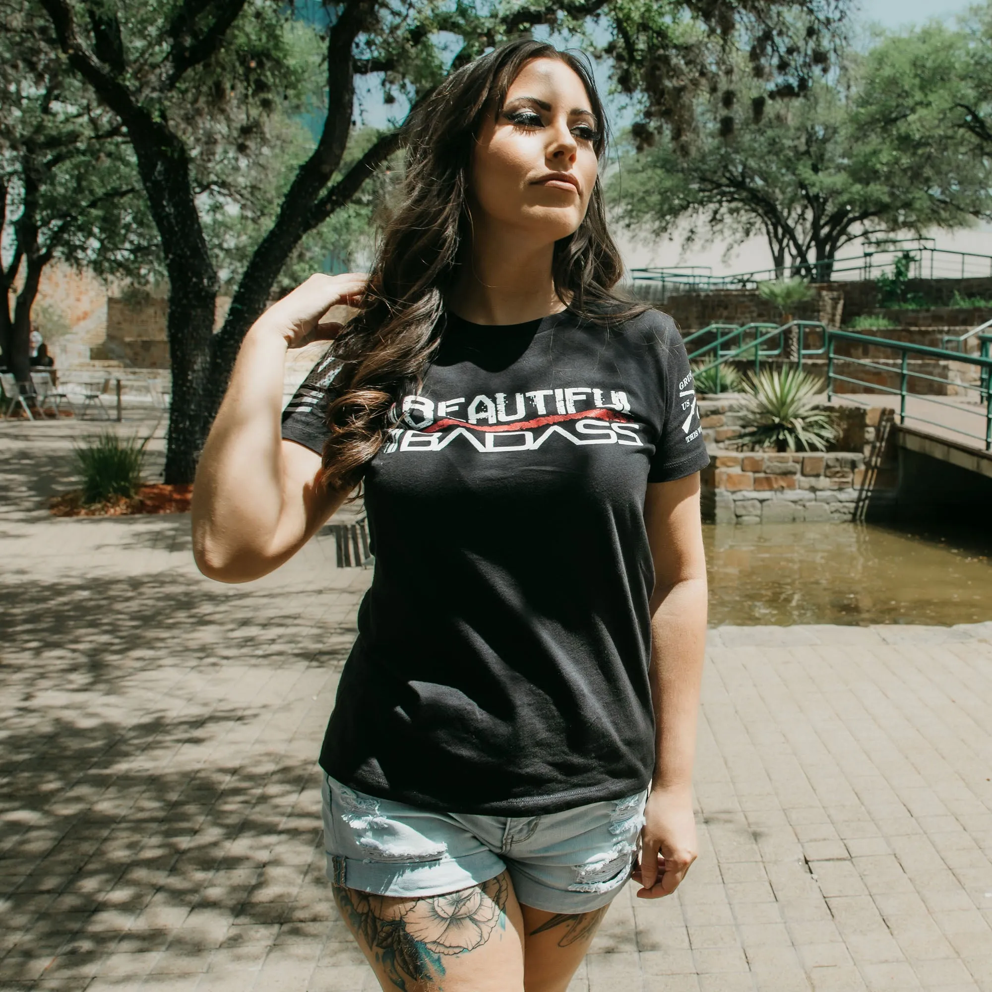 Women's Beautiful Badass T-Shirt - Black sold by Grunt Style product image thumbnail 4