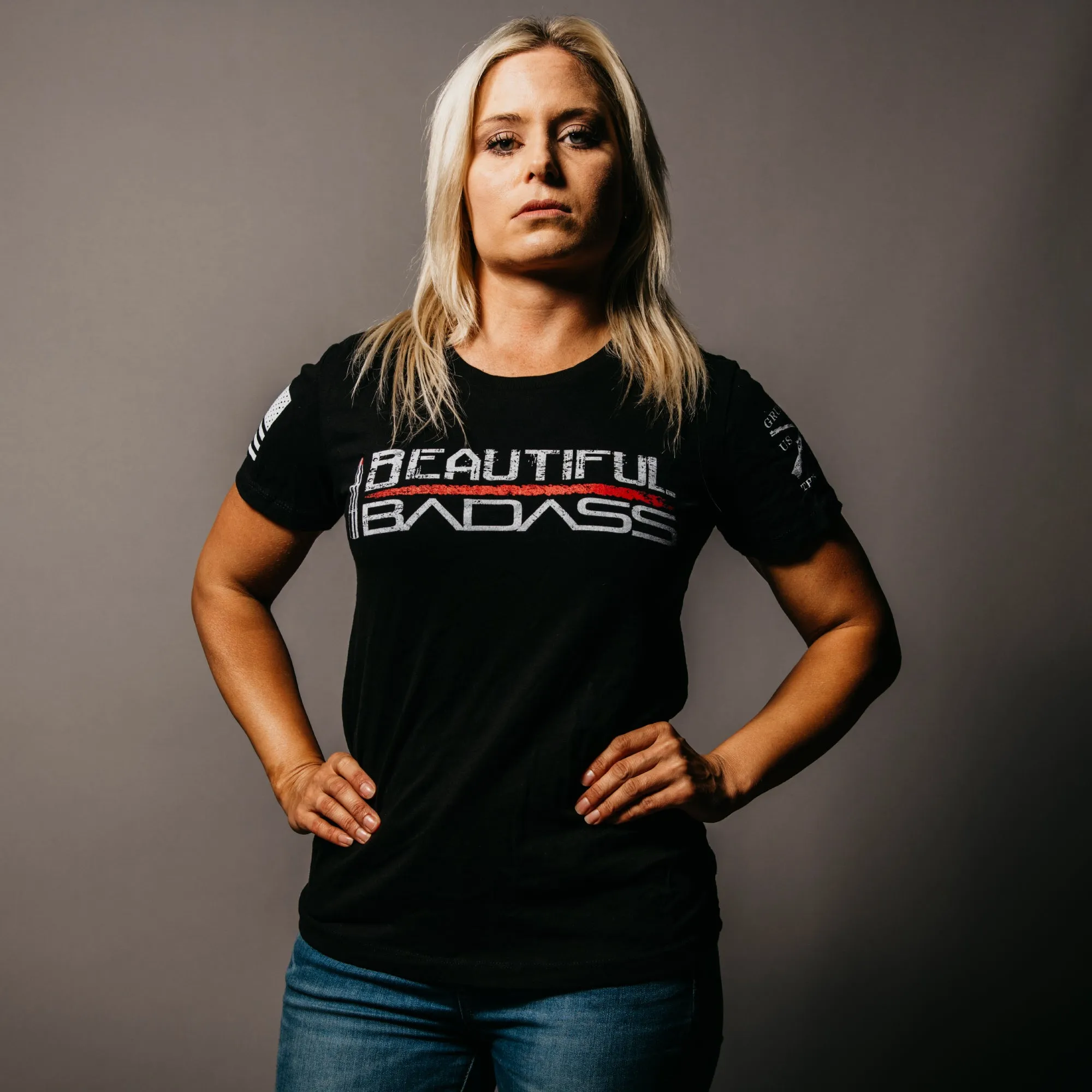 Women's Beautiful Badass T-Shirt - Black sold by Grunt Style