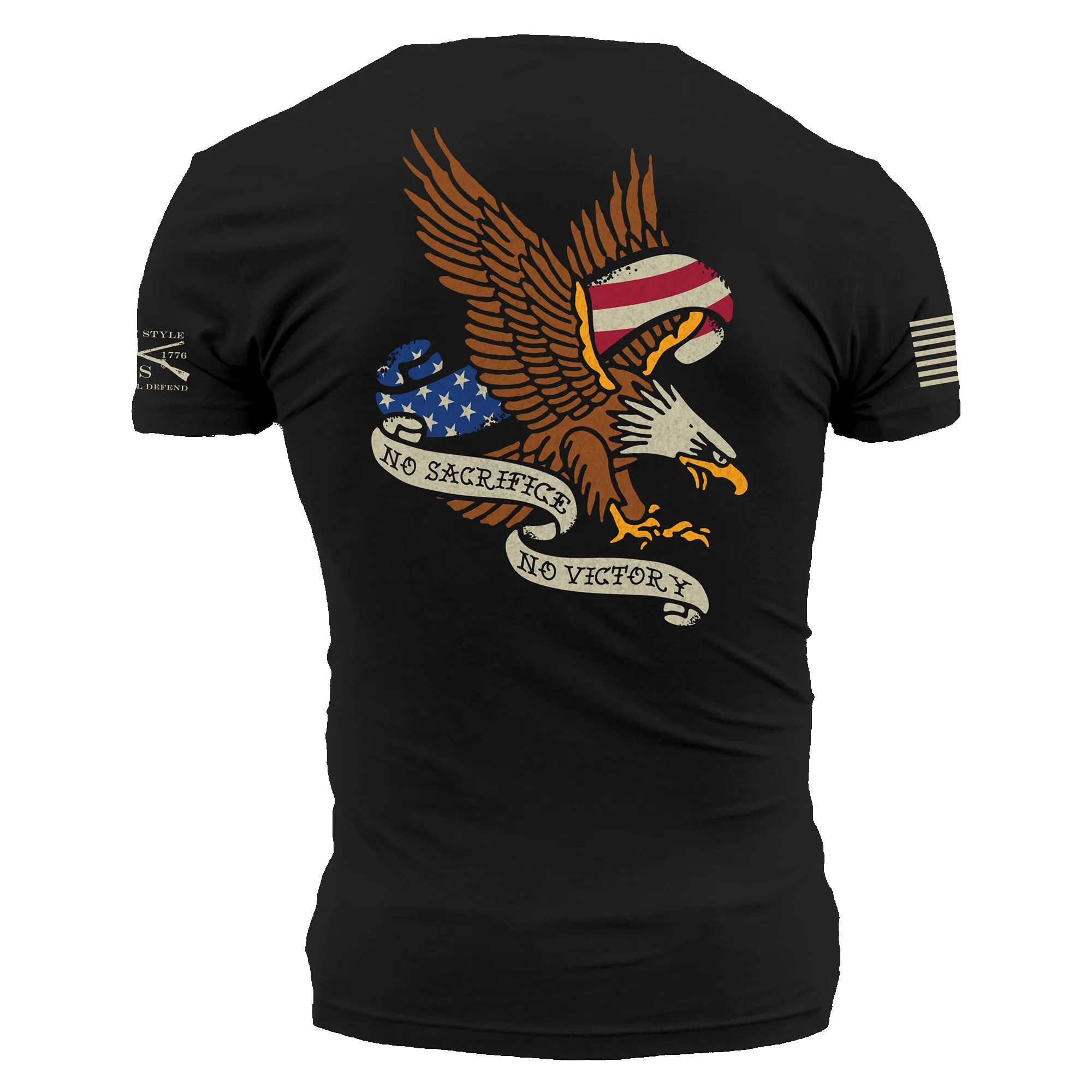 No Sacrifice No Victory T-Shirt - Black sold by Grunt Style product image thumbnail 5