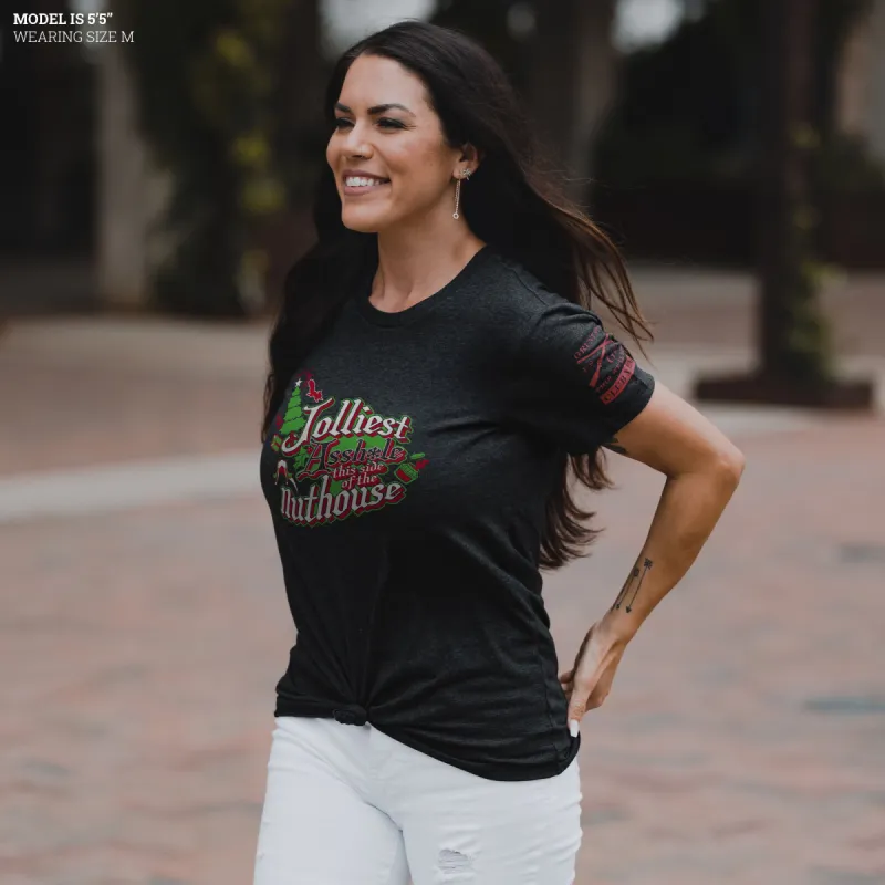 Women's This Side of the Nuthouse Club Exclusive T-Shirt - Black Heather sold by Grunt Style