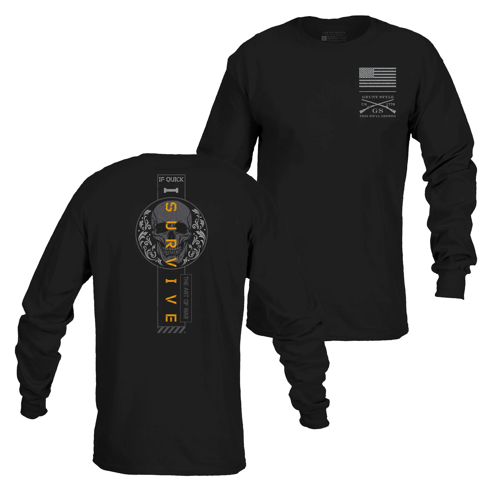 I Survive Long Sleeve - Black sold by Grunt Style