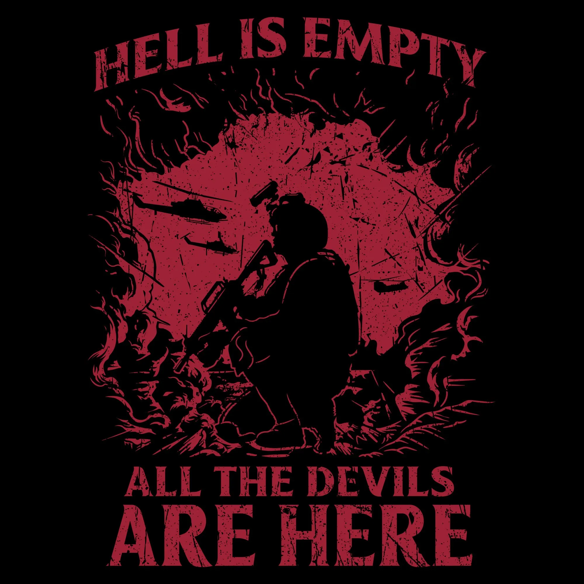 Hell Is Empty T-Shirt - Black sold by Grunt Style product image thumbnail 2
