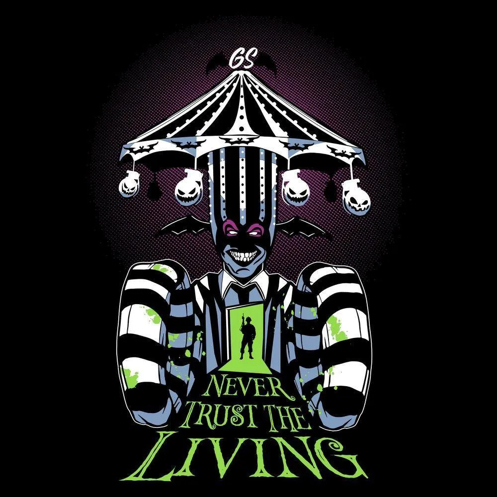 Never Trust The Living T-Shirt - Black sold by Grunt Style product image thumbnail 2