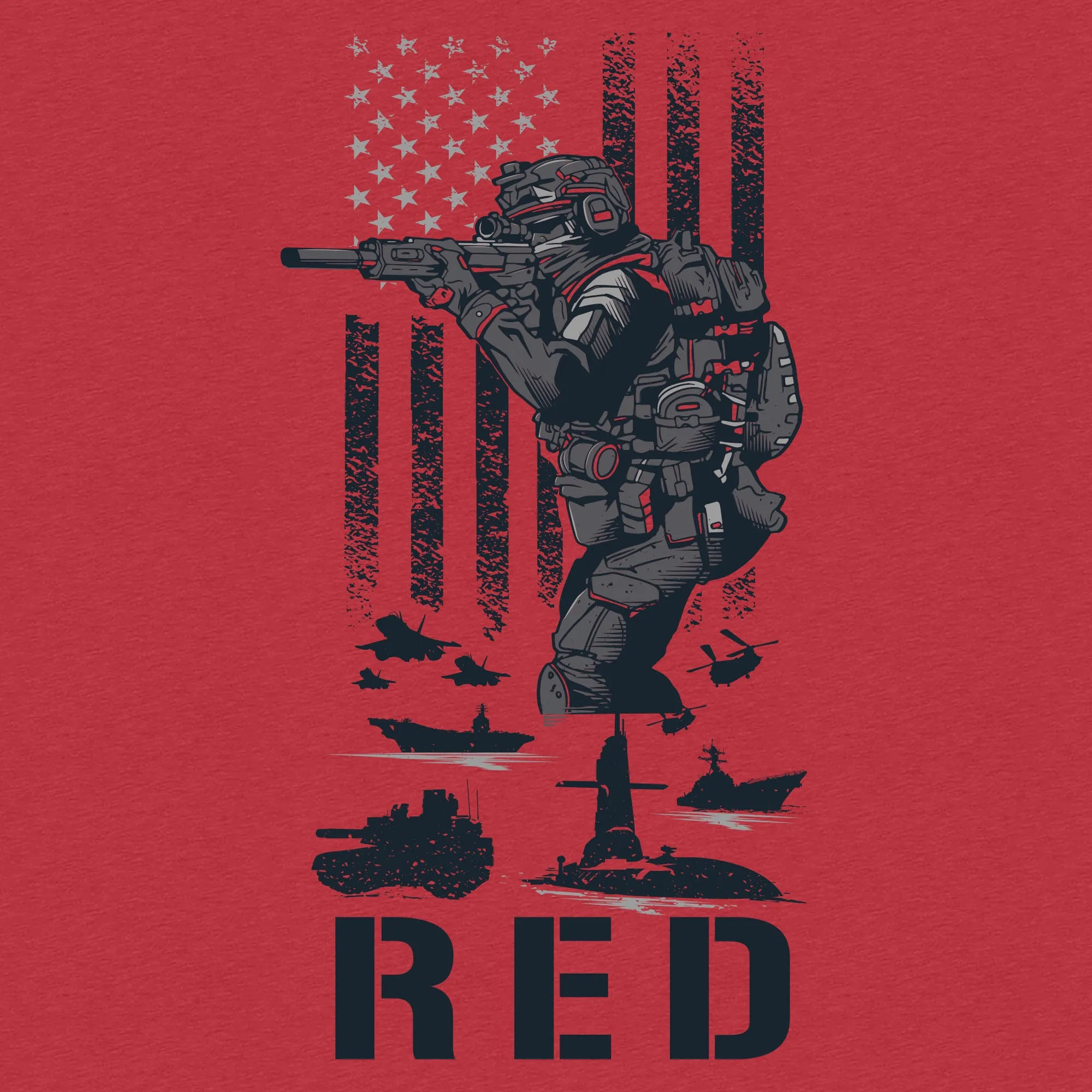 RED Friday T-Shirt - Red sold by Grunt Style product image thumbnail 2