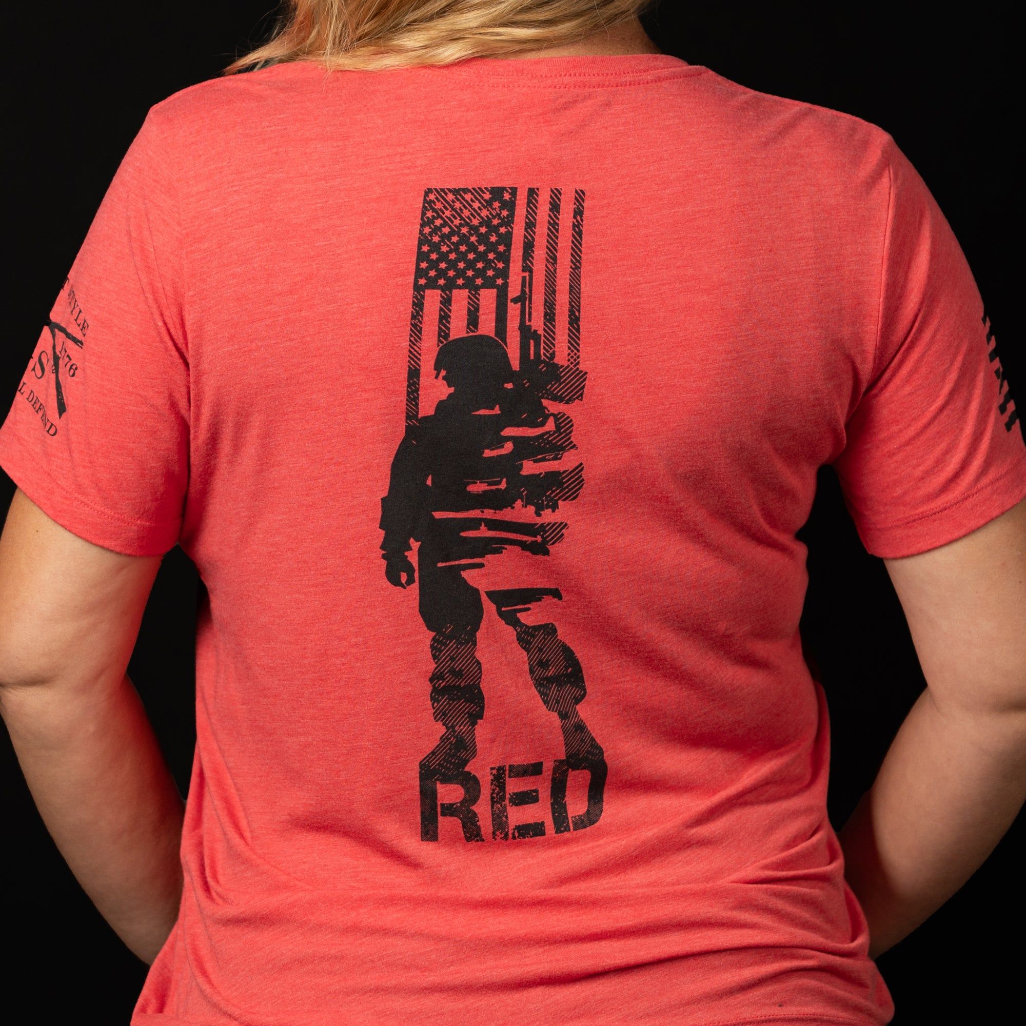 Women's R.E.D. All Forces Relaxed Fit Tee - Red sold by Grunt Style