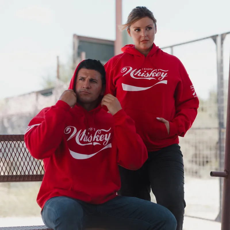 Enjoy Whiskey Hoodie - Red made by Grunt Style