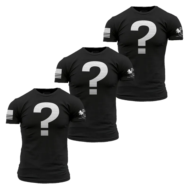 Men's Club Grunt Style Mystery T-Shirt - 3 Pack sold by Grunt Style