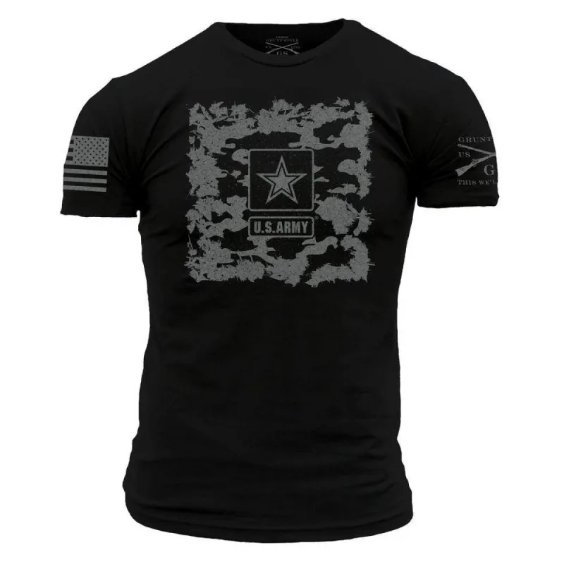 Army - Men's Stealth Camo Tee - Black sold by Grunt Style