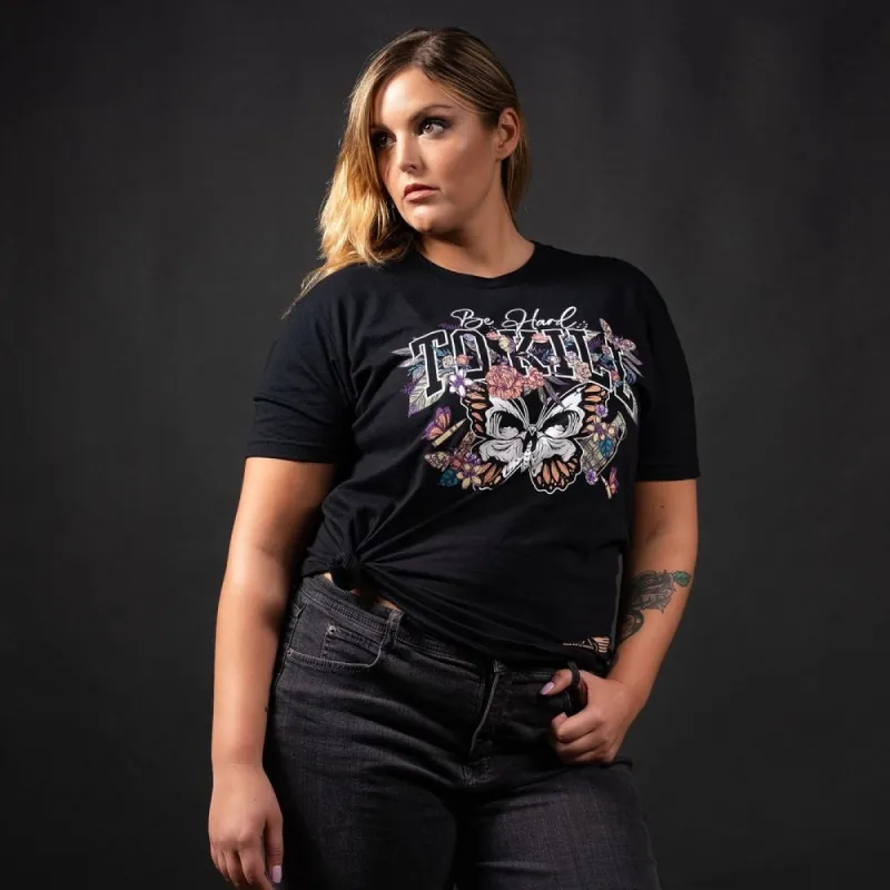 Women's Hard To Kill Boyfriend Fit T-Shirt - Black sold by Grunt Style