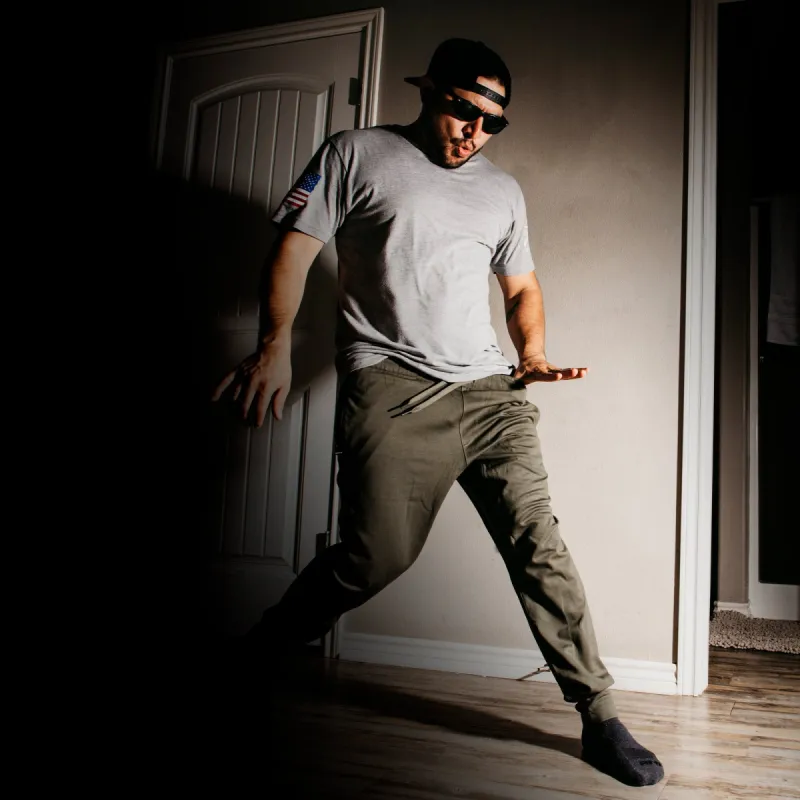 Men's Lightweight Lounge Jogger 2.0 - Olive sold by Grunt Style
