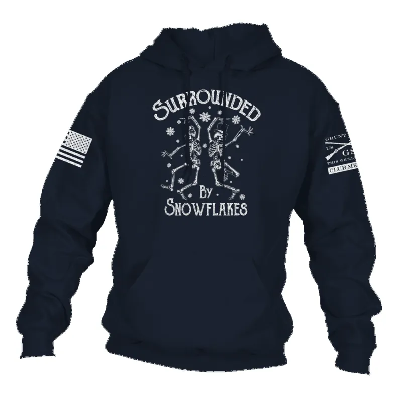 Club Exclusive - Surrounded By Snowflakes Hoodie - Navy sold by Grunt Style