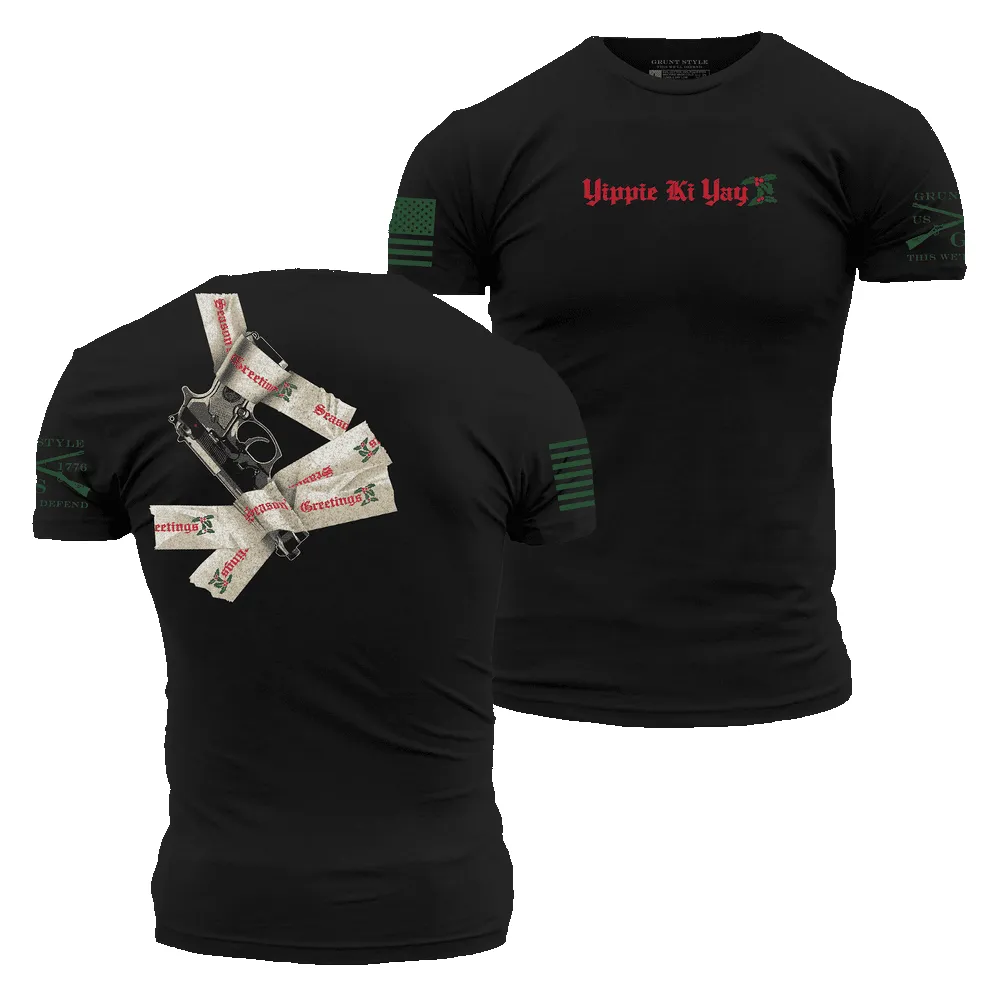 Yippie Ki Yay 2.0 T-Shirt - Black sold by Grunt Style
