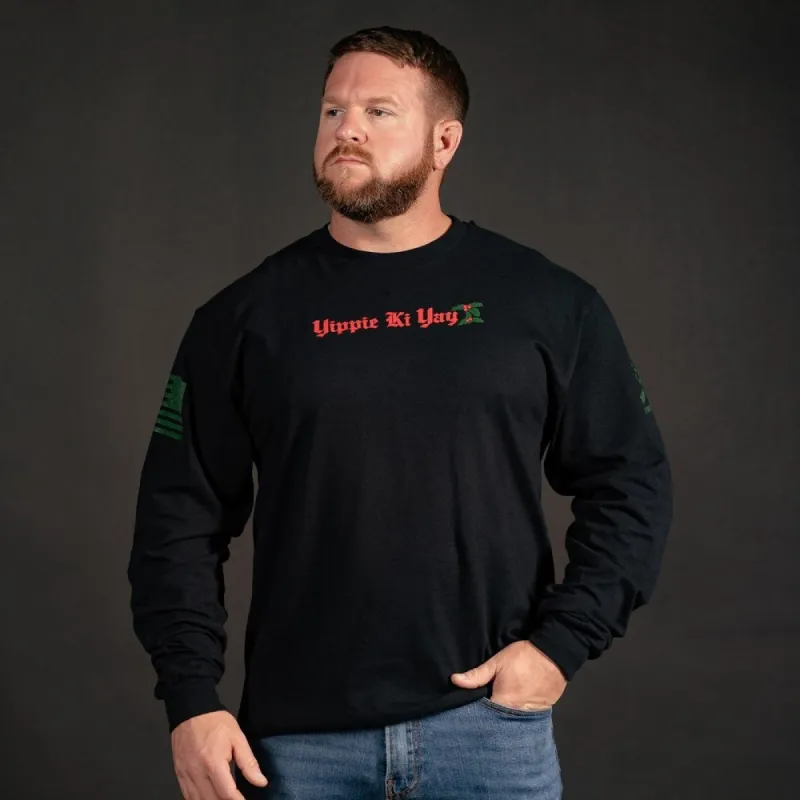 Yippie Ki Yay 2.0 Long Sleeve - Black sold by Grunt Style