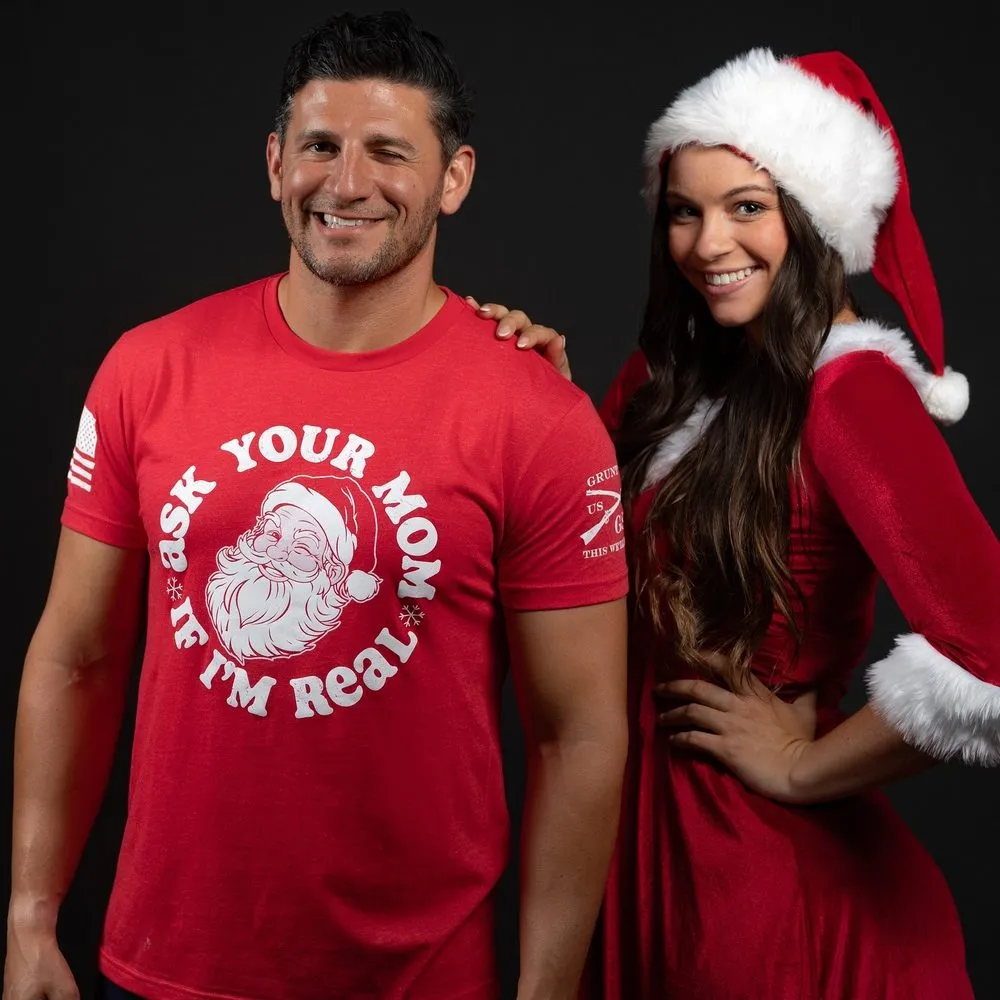 Ask Your Mom T-Shirt - Red sold by Grunt Style product image thumbnail 5