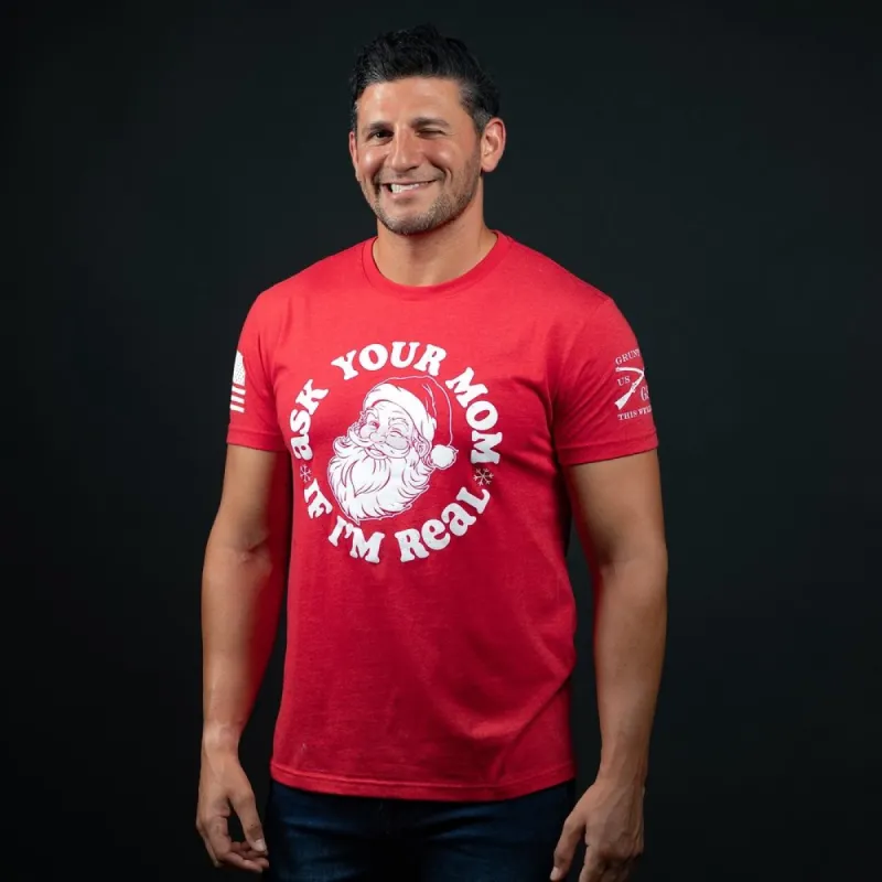 Ask Your Mom T-Shirt - Red sold by Grunt Style