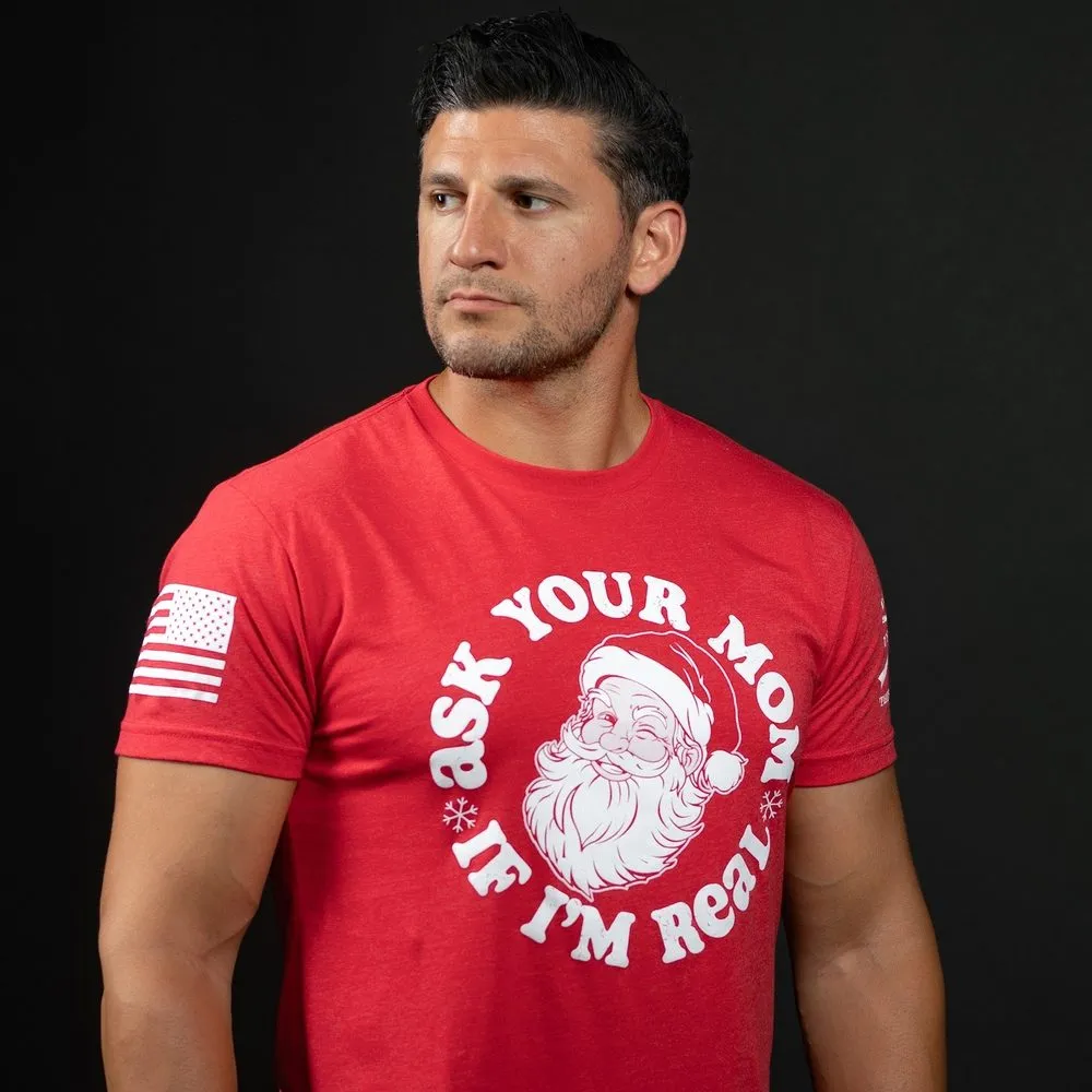 Ask Your Mom T-Shirt - Red sold by Grunt Style product image thumbnail 3