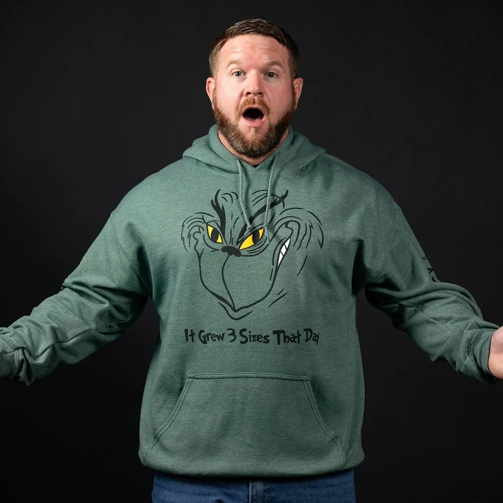 Grinch Grows Hoodie - Heather Forest Green sold by Grunt Style product image thumbnail 3