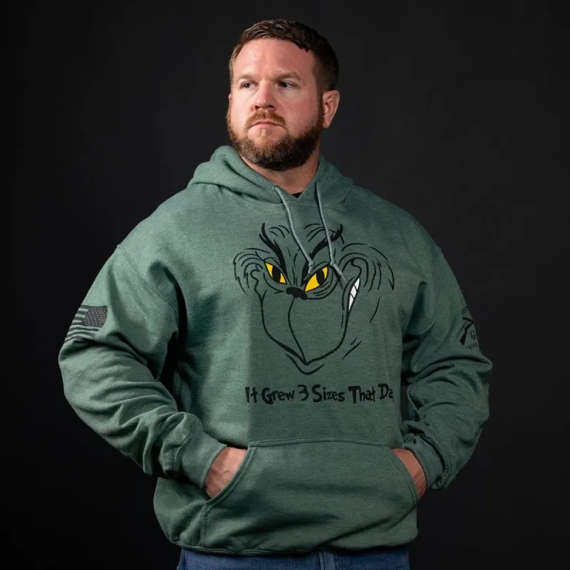 Grinch Grows Hoodie - Heather Forest Green sold by Grunt Style