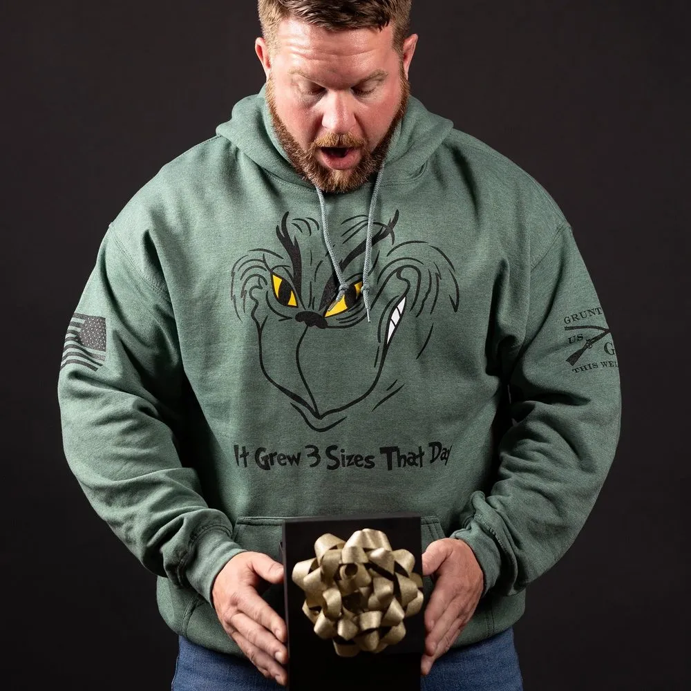 Grinch Grows Hoodie - Heather Forest Green sold by Grunt Style product image thumbnail 5