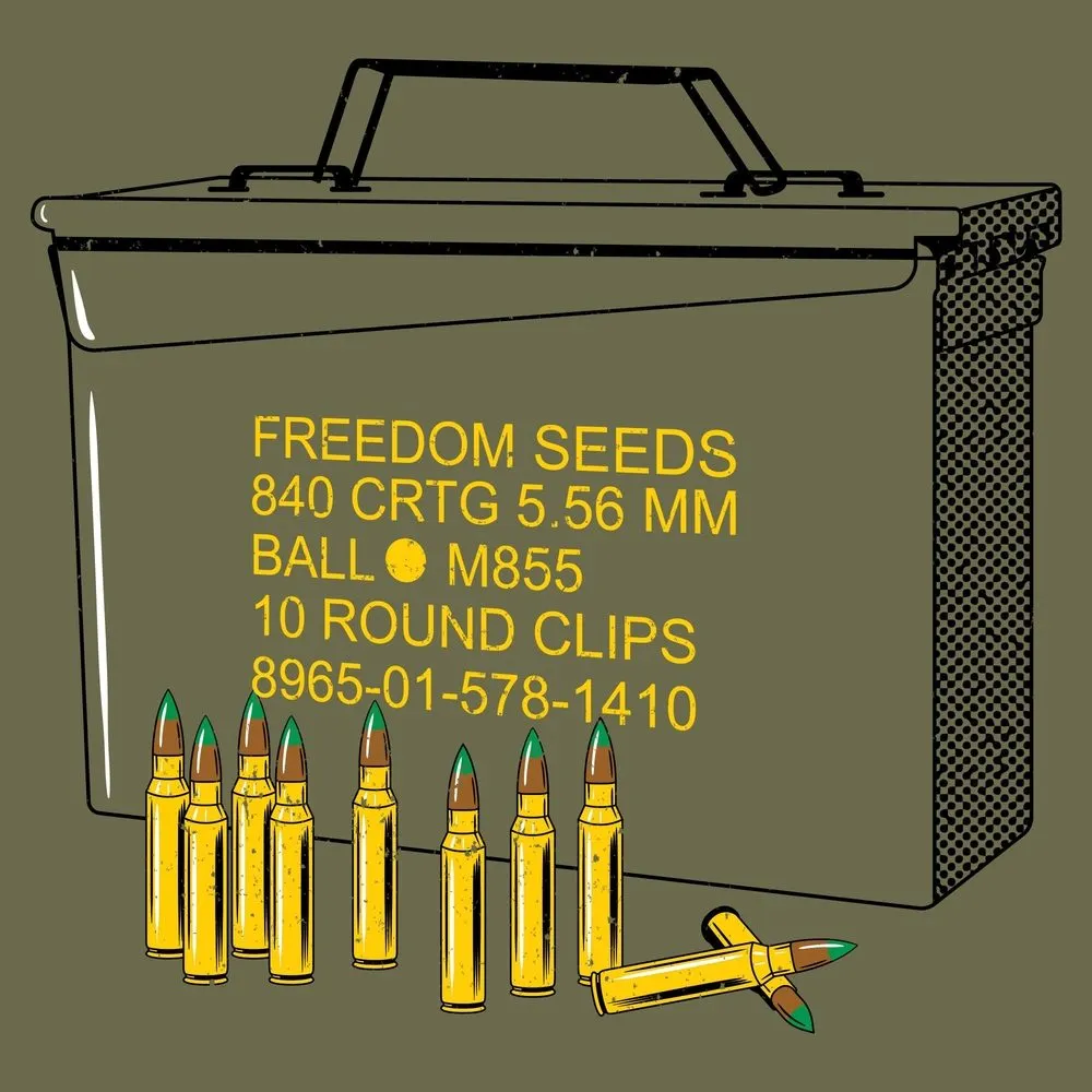 Freedom Seeds T-Shirt - Military Green sold by Grunt Style product image thumbnail 2