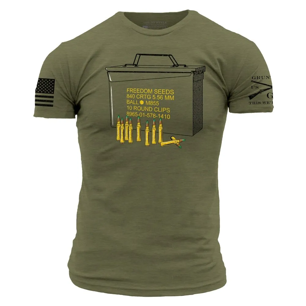 Freedom Seeds T-Shirt - Military Green sold by Grunt Style