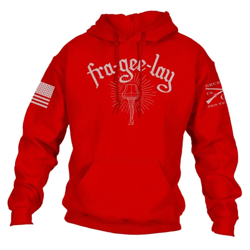 Fra-gee-lay Hoodie - Red sold by Grunt Style
