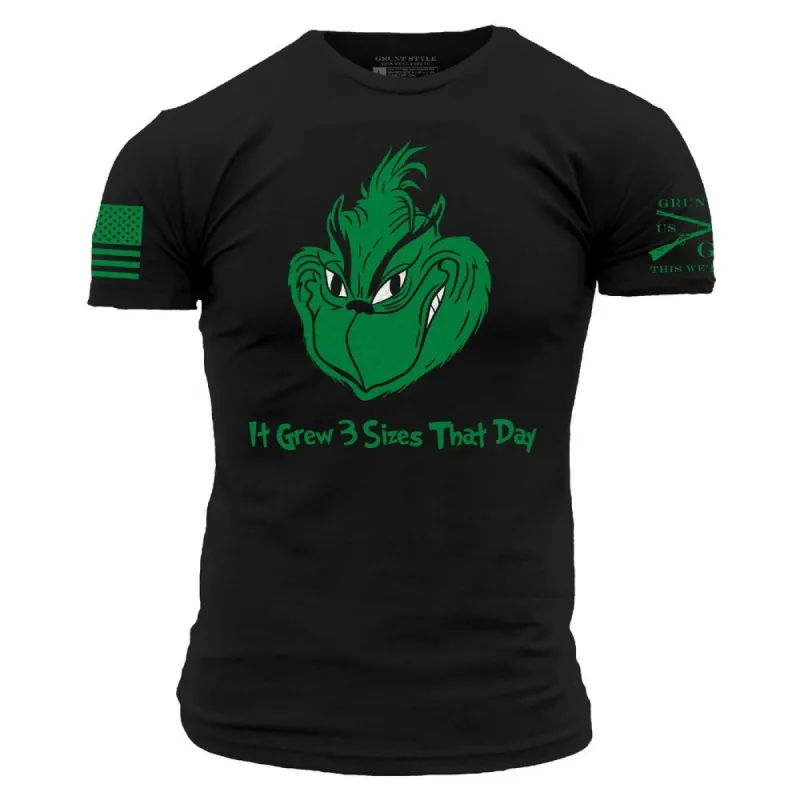 Grinch Grows T-Shirt - Black sold by Grunt Style