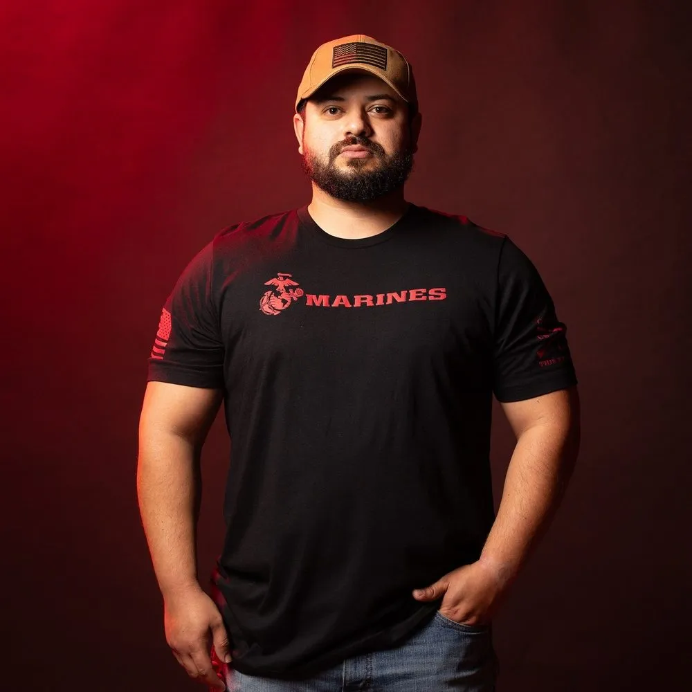 USMC - Lives Forever T-Shirt - Black sold by Grunt Style product image thumbnail 5